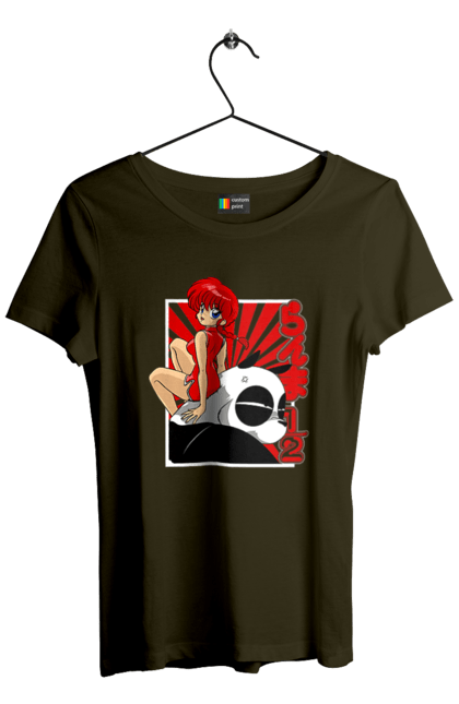 Women's t-shirt with prints Ranma 1/2. Action movie, anime, comedy, manga, mystic, ranma, romance, shampoo. 2070702