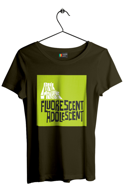 Women's t-shirt with prints Arctic Monkeys. Arctic monkeys, garage rock, group, indie rock, music, post-punk revival, psychedelic rock, rock. 2070702