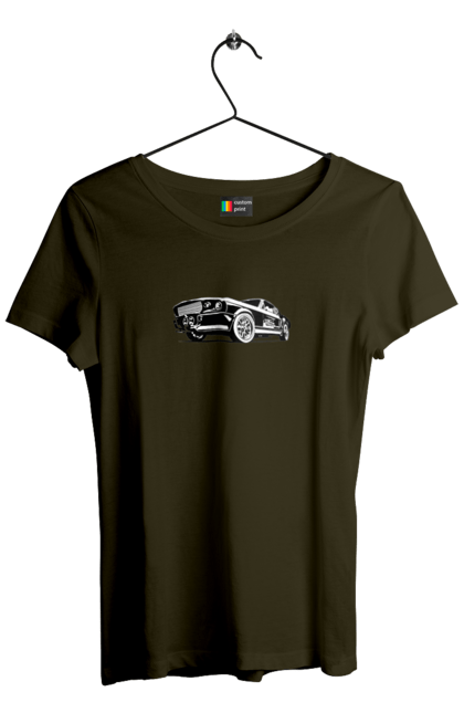 Women`s t-shirt with prints Car. Afterburner, america, car, ford, mustang, straining. 2070702