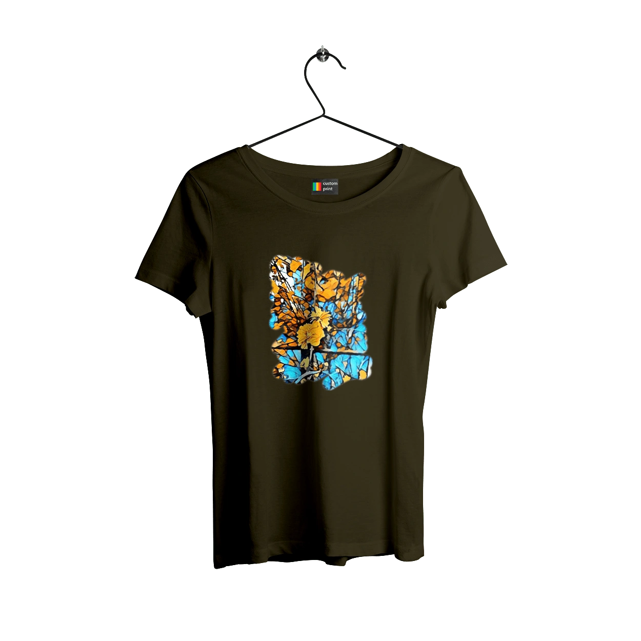 Жовті квіти на синьому фоні