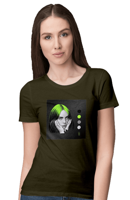 Women`s t-shirt with prints Billie Eilish. Billie, billie eilish, eilish. 2070702