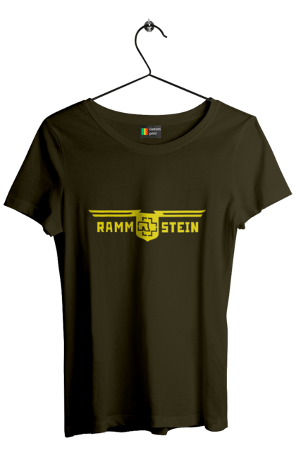 Women's t-shirt with prints Rammstein. Gothic metal, group, hard rock, industrial metal, music, rammstein, ramstein. 2070702