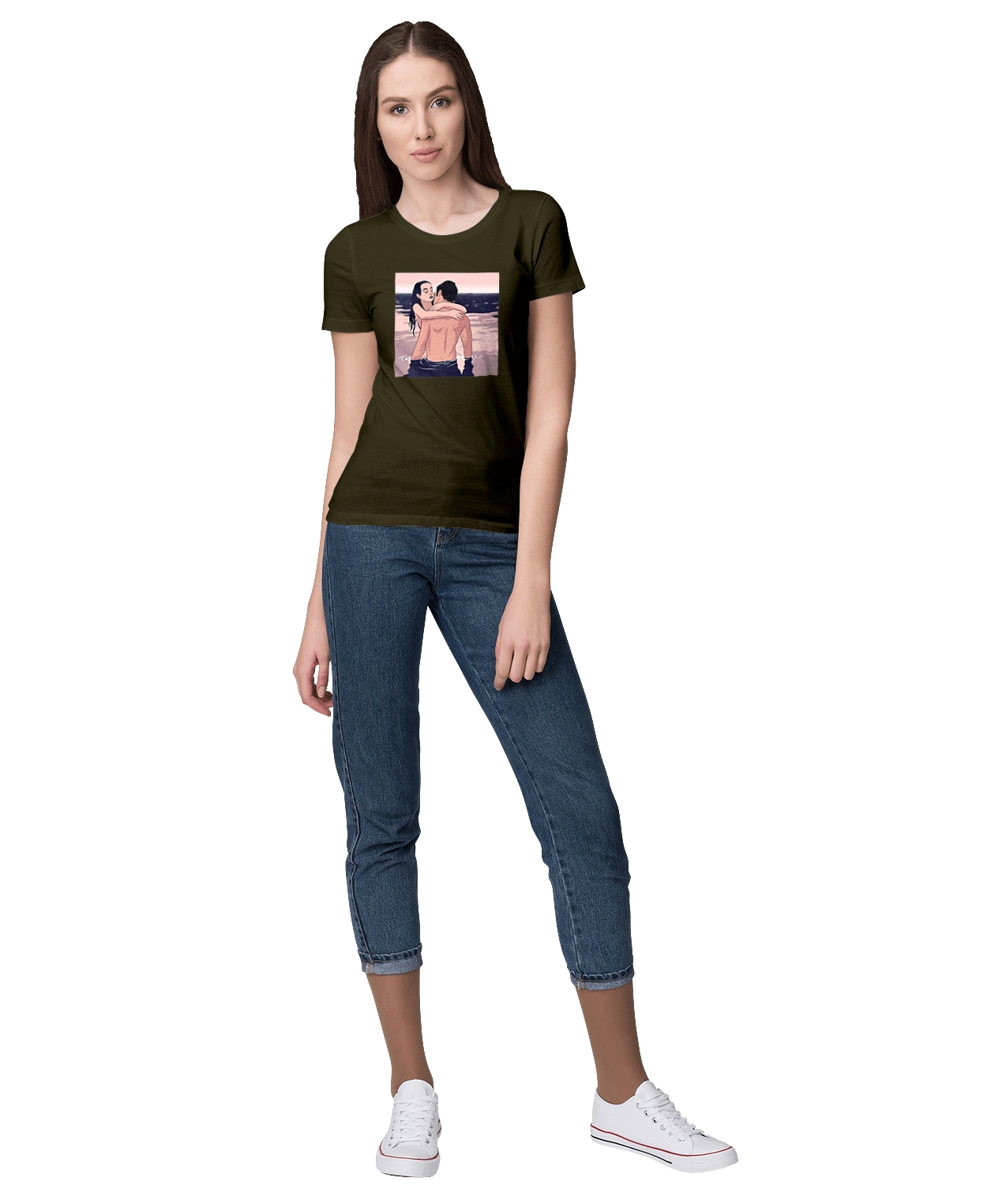 Couple Hugging In The River