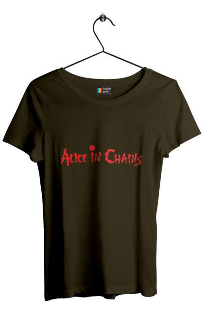 Women's t-shirt with prints Alice in Chains. Alice in chains, alternative metal, alternative rock, group, grunge, hard rock, music, rock, sludge metal. 2070702