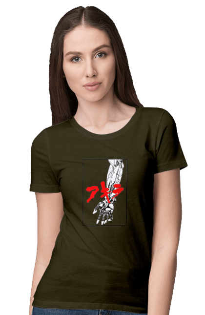 Women's t-shirt with prints Akira Tetsuo Shima. Akira, anime, cyberpunk, manga, tetsuo shima. 2070702