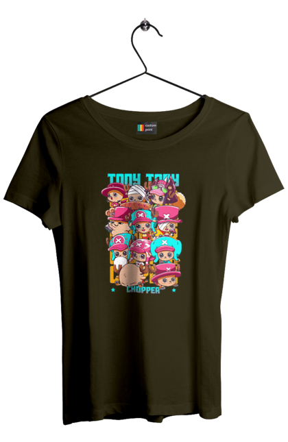 Women's t-shirt with prints One Piece Tony Tony Chopper. Adventures, anime, fantasy, light novel, manga, one piece, tony tony chopper, tv series. 2070702