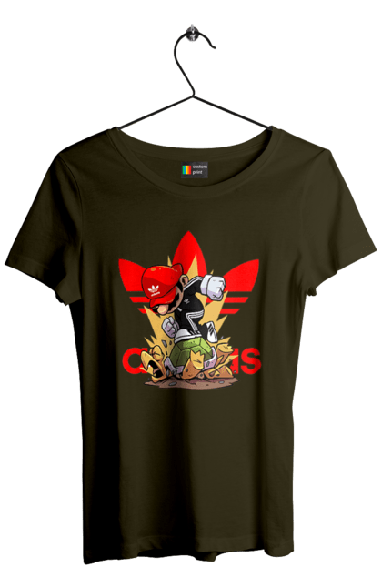 Women's t-shirt with prints Adidas Mario. Adidas, character, game, mario, mario bros, nintendo, super mario bros. 2070702