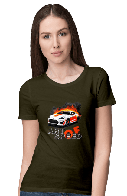 Women`s t-shirt with prints Speed. Auto, automobile, car, race, speed. 2070702