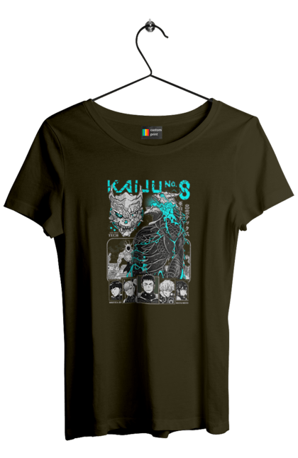 Women's t-shirt with prints Kaiju № 8 Kafka Hibino. Anime, hibino kafka, kafka hibino, kaiju, kaiju 8, kaiju 8, kaiju № 8, manga. 2070702