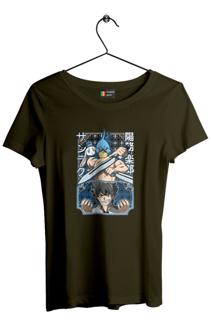 Women's t-shirt with prints Shangri La Frontier. Anime, emul, manga, rabbit, shangri la frontier, shangri-la frontier, shonen. 2070702