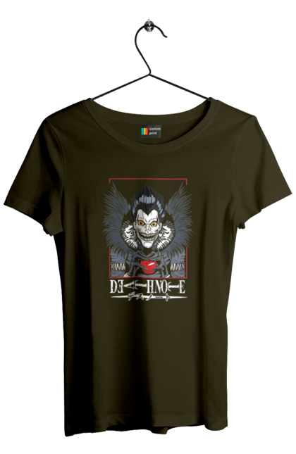 Women's t-shirt with prints Death note Ryuk. Anime, death note, god of death, kira, manga, ryuk, shinigami. 2070702