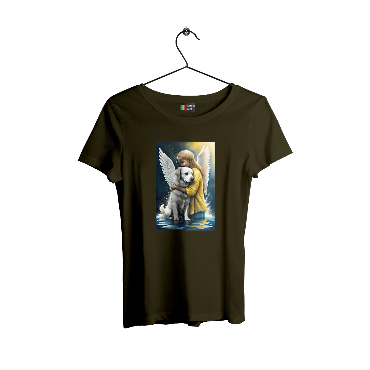 Girl and dog angel [memorial to dead animals]