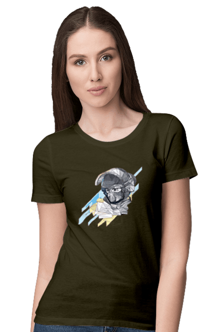 Футболка жіноча з принтом "Слава збройним силам України". День захисника, день захистиць, марка, подяка, слава зсу, укрпошта. 2070702