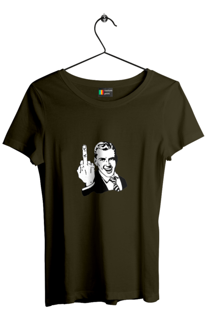 Футболка жіноча з принтом "Fuck". Fuck, палец, рука, фак. 2070702