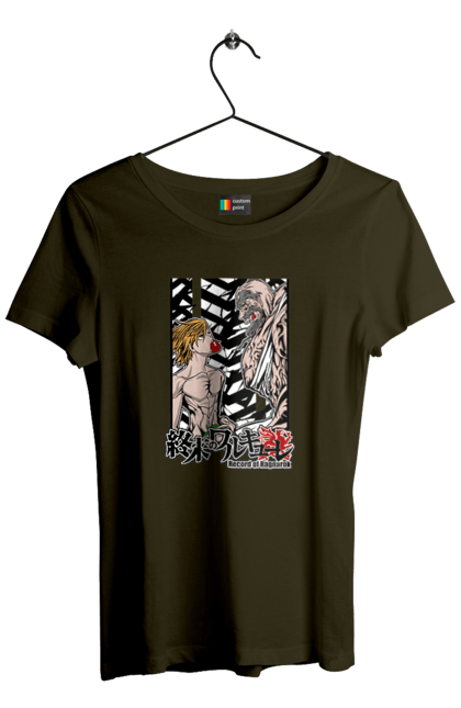 Women's t-shirt with prints Record of Ragnarok Adam vs Zeus. Adam, anime, comics, manga, netflix, record of ragnarok, zeus. 2070702