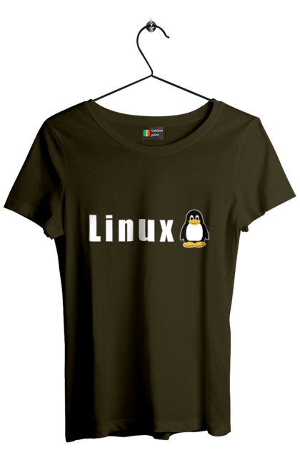 Футболка жіноча з принтом "Linux". Linux, адміністратор, айті, айтішник, безкоштовна, безкоштовно, білий, вільна, доступність, комерційна, незалежність, операційна система, ос, пінгвін, програміст, програмне забезпечення, свобода, сервер, сисадмін, система, системний адміністратор, софт, текст. 2070702