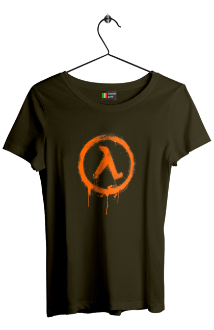 Футболка жіноча з принтом "Half Life, світлий". Half life, playstation, sega, sierra studios, геймер, гра, етап, комп`ютерна гра, мережева гра, місія. 2070702
