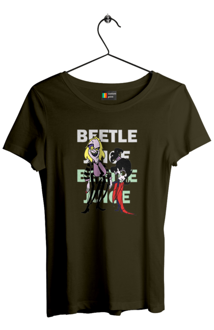 Women's t-shirt with prints Beetlejuice. Beetlejuice, comedy, ghost, horror, movie, tim burton, warner bros. 2070702