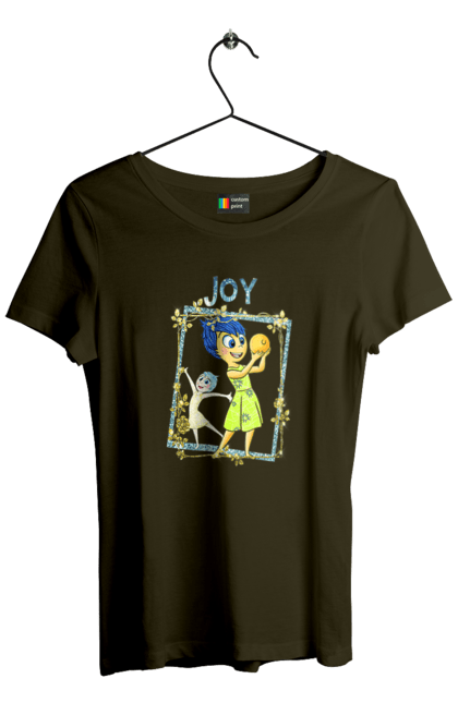 Women's t-shirt with prints Inside Out Joy. Cartoon, emotions, inside out, joy, pixar. 2070702