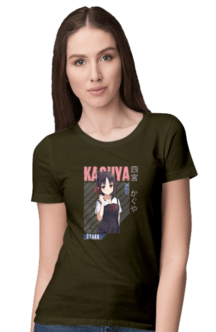 Women`s t-shirt with prints Kaguya sama: Love Is War. Comedy, kaguya-sama, manga, mistress kaguya, romance. 2070702