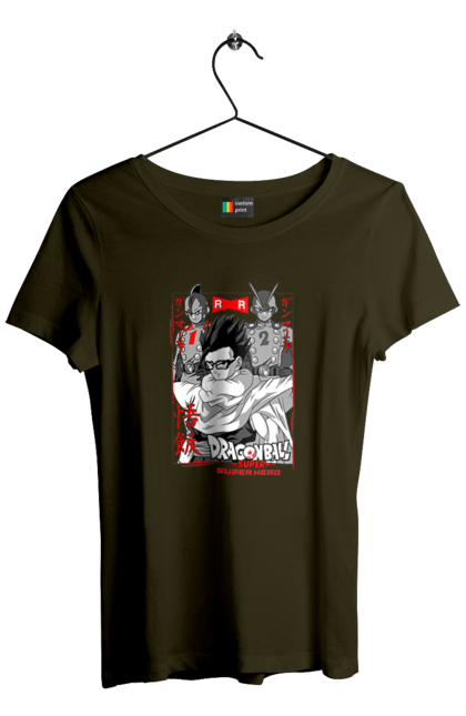 Women's t-shirt with prints Dragon Ball Gohan. Anime, dragon ball, gohan, goku, manga, tv series, vegeta. 2070702