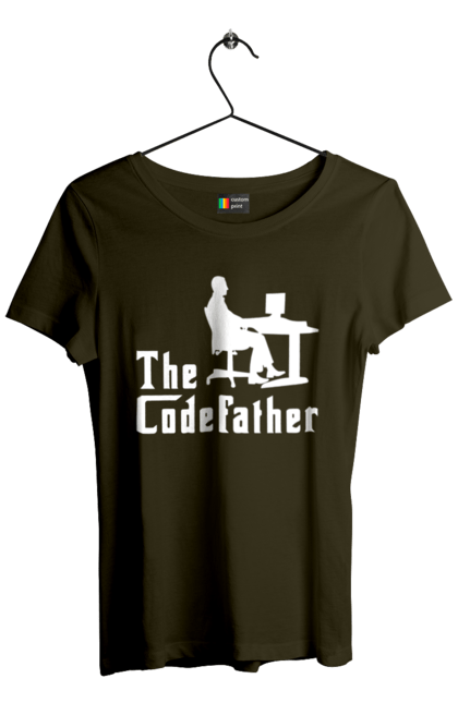 Футболка жіноча з принтом "Батько коду". Айті, айтішник, батько коду, для айтішника, для програміста, подарунок айтішнику, подарунок програмісту, програміст, розробник. 2070702
