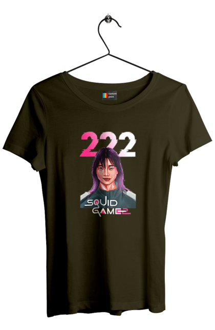 Women`s t-shirt with prints Squid Game Kim Jun hee. 222, kim chun hee, kim jun hee, kim jun-hee, netflix, player 222, squid game, tv series. 2070702