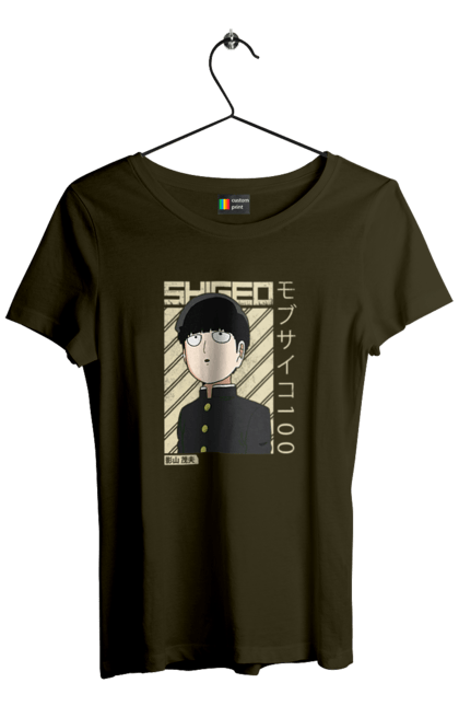 Women's t-shirt with prints Mob Psycho 100. Anime, manga, mob, mob psycho 100, shigeo kageyama. 2070702