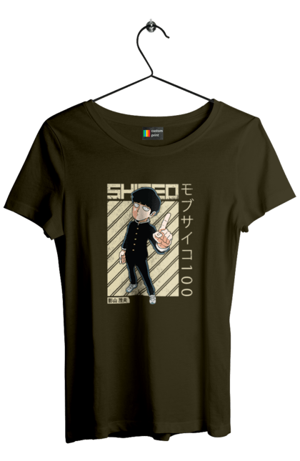 Women's t-shirt with prints Mob Psycho 100. Anime, manga, mob, mob psycho 100, shigeo kageyama. 2070702