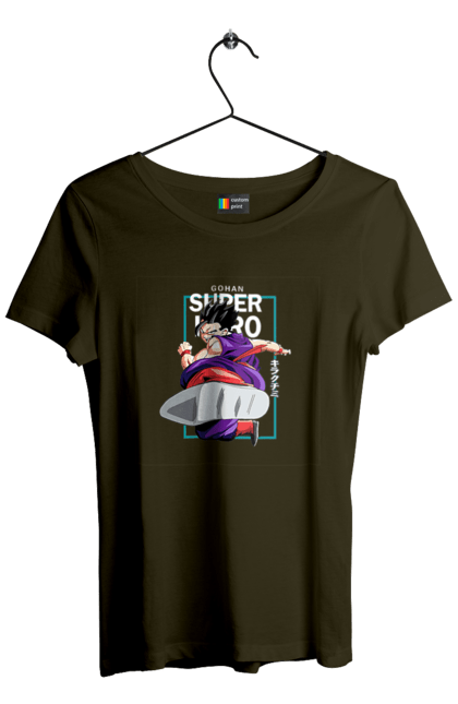 Women's t-shirt with prints Dragon Ball Gohan. Anime, dragon ball, dragon ball superhero, gohan, manga, son gohan, tv series. 2070702