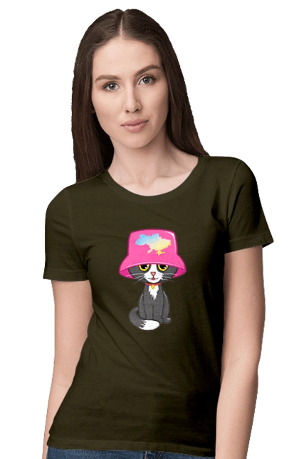 Cat with a map of Ukraine