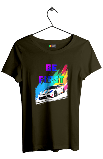 Women`s t-shirt with prints Race. Automobile, race, sport car, sports car. 2070702