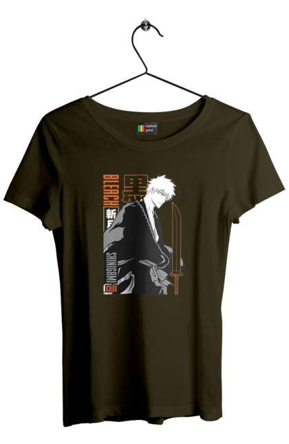 Women's t-shirt with prints Bleach Ichigo Kurosaki. Anime, bleach, ichigo, ichigo kurosaki, manga. 2070702