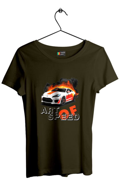 Women`s t-shirt with prints Speed. Auto, automobile, car, race, speed. 2070702