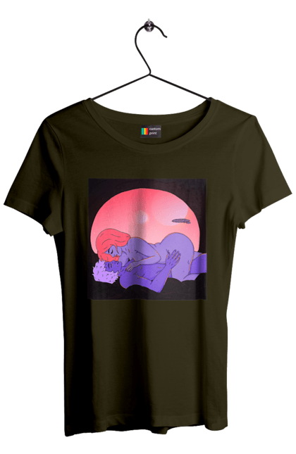 Women`s t-shirt with prints Aliens Girl And Boy. Girl, guy, naked. 2070702