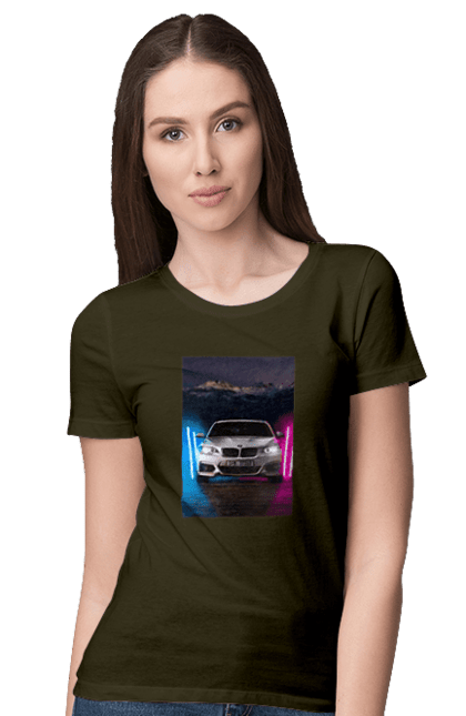 Women`s t-shirt with prints BEHA. Beauty, beha, in the car, lanterns, ptn pnh. 2070702