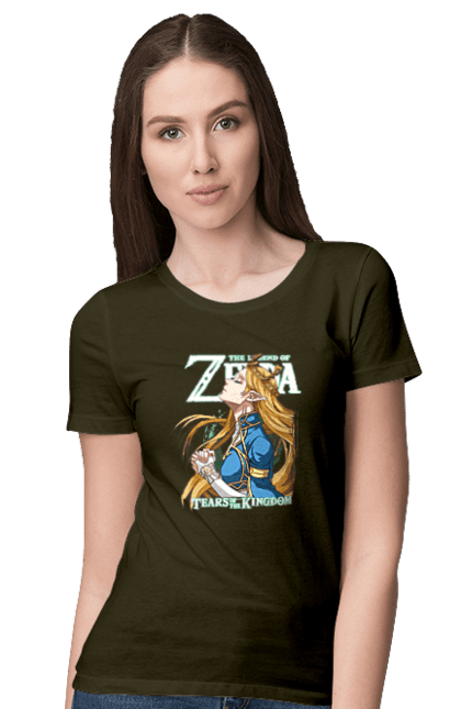 Women's t-shirt with prints The Legend of Zelda Princess Zelda. Legend of zelda, nintendo, princess, princess zelda, zelda. 2070702