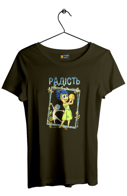 Women's t-shirt with prints Inside Out Joy. Cartoon, emotions, inside out, joy, pixar. 2070702