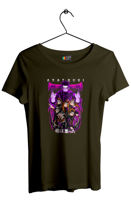 Women's t-shirt with prints Naruto Akatsuki. Akatsuki, anime, character, manga, naruto, ninja, pain, tv series, yahiko. 2070702