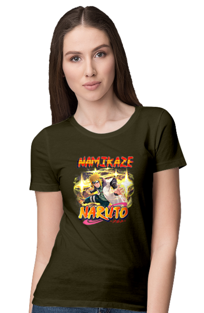 Women's t-shirt with prints Naruto Minato. Anime, fourth hokage, hokage, manga, minato namikaze, naruto, tv series. 2070702