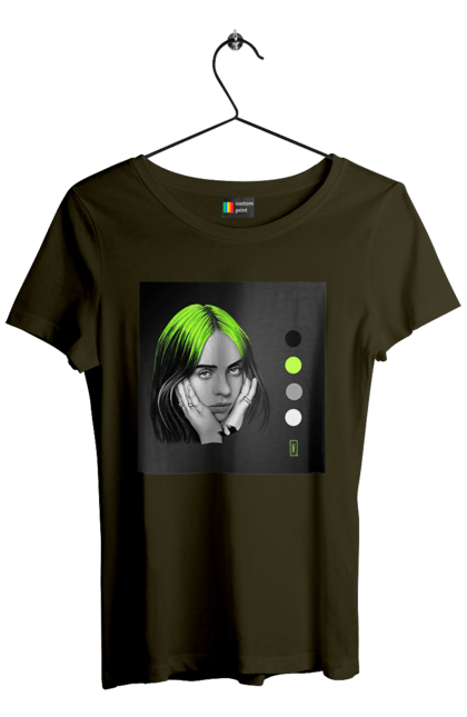 Women`s t-shirt with prints Billie Eilish. Billie, billie eilish, eilish. 2070702