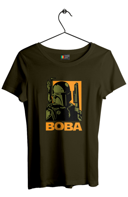 Women's t-shirt with prints Boba. Bob fett, boba fett, clone, head hunter, star wars. 2070702