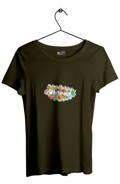 Футболка жіноча з принтом "Україна". Народи, символіка, україна. 2070702