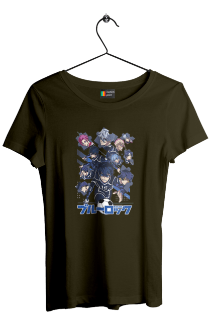 Women's t-shirt with prints Blue Lock. Anime, blue lock, blue prison, manga, sport, sports anime. 2070702