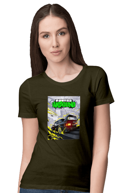 Футболка жіноча з принтом "Need for Speed Unbound". Heat, need, need for speed, nfs, speed, unbound, нид, нфс, спид, фор. 2070702
