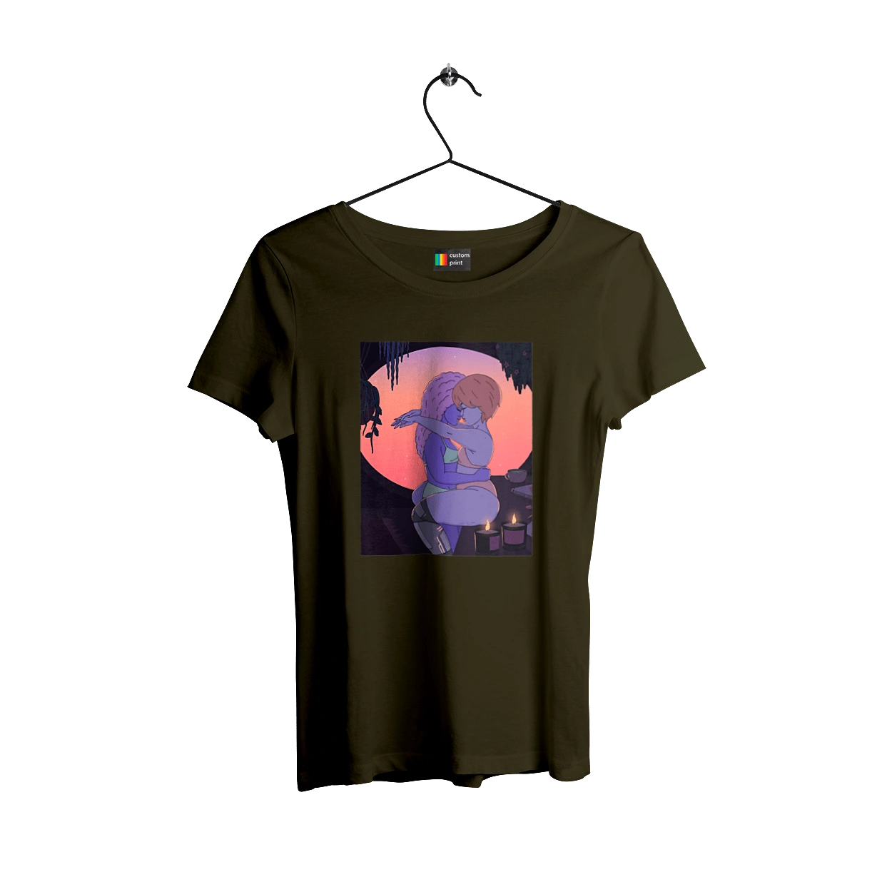 Purple Girls Hugging