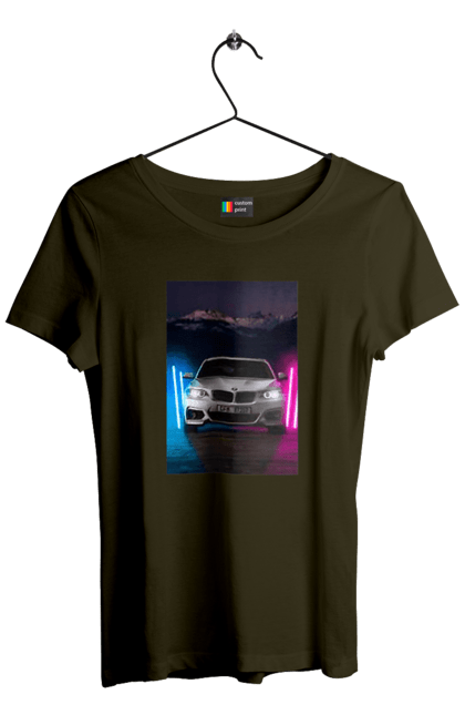 Women`s t-shirt with prints BEHA. Beauty, beha, in the car, lanterns, ptn pnh. 2070702