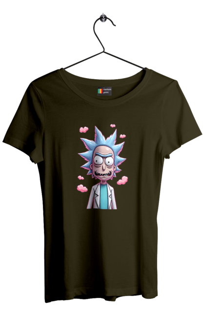 Футболка жіноча з принтом "Рік та Морті". Rick and morty, мультфільм, наукова фантастика, пригоди, рік, рік і морті, трагікомедія, чорний гумор. 2070702