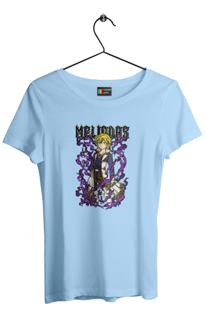 Women's t-shirt with prints Seven Deadly Sins Meliodas. Anime, dragon sin, manga, meliodas, seven deadly sins. 2070702