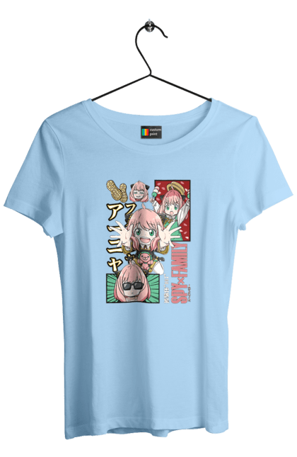 Women's t-shirt with prints Spy x Family Anya. Anime, anya, loid, manga, spy x family, yor. 2070702